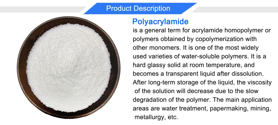 Water Treatment Chemical Flocculant Nonionic Cationic Anionic Polymer Flocculant PAM Polyacrylamide